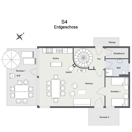 Ferienhaus Gruppenhaus Wiesengeflüster S4 - In Randlage Mit Sauna Und Kamin Röbel